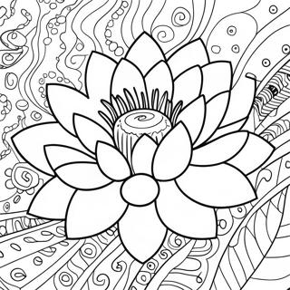 Lotus Bloem Kleurplaat | Lotus kleurplaat