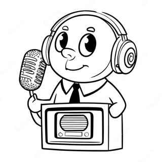 Speakerman Kleurplaat | Speakerman kleurplaat