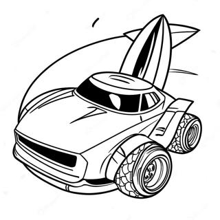 Rocket League Auto Race Kleurplaat | Rocket League kleurplaat