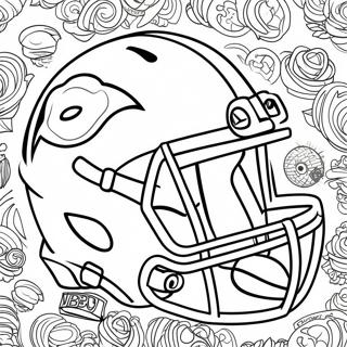 Kleurige NFL Team Helmen Kleurplaat | NFL Helm kleurplaat