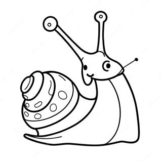 Schattige Cartoon Slak Kleurplaat | Slak kleurplaat