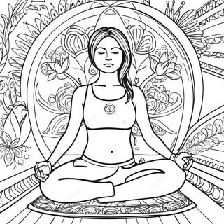 Ontspannende Yoga Houding Kleurplaat | Yoga kleurplaat