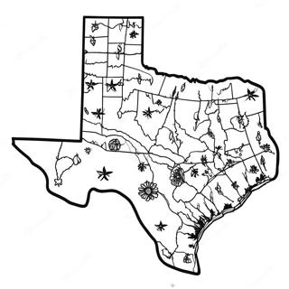 Texas Kaart Kleurplaat | Texas kleurplaat