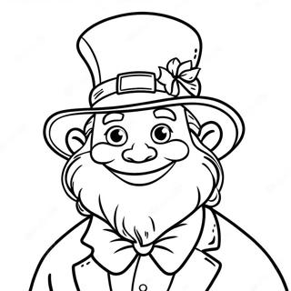 Kleurige Ierse Leprechaun Kleurplaat | Iers kleurplaat