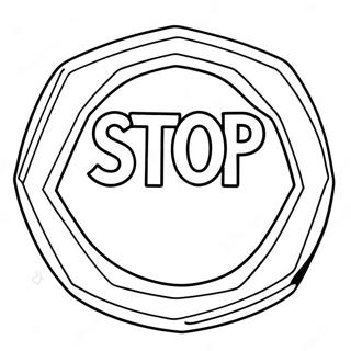 Stopbord Kleurplaat | Stopbord kleurplaat