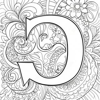 Letter D kleurplaat | Letter D kleurplaat