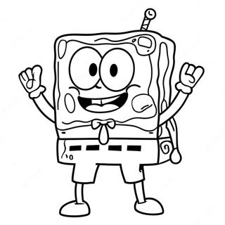 SpongeBob SquarePants Kleurplaat | SpongeBob en Patrick kleurplaat