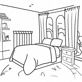 Gezellige Slaapkamer Kleurplaat | Kamer kleurplaat
