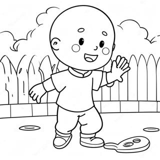 Caillou Buiten Spelen Kleurplaat | Caillou kleurplaat