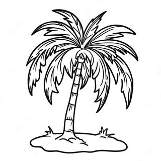 Tropische Palmbomen Kleurplaat | Palmbomen kleurplaat