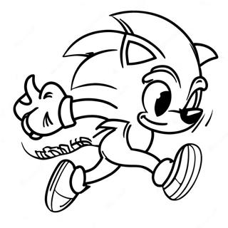 Sonic the Hedgehog Snel Rennen Kleurplaat | Sonic Mania kleurplaat