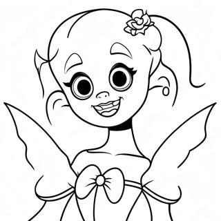 Draculaura met Sprankelende Tanden Kleurplaat | Draculaura kleurplaat