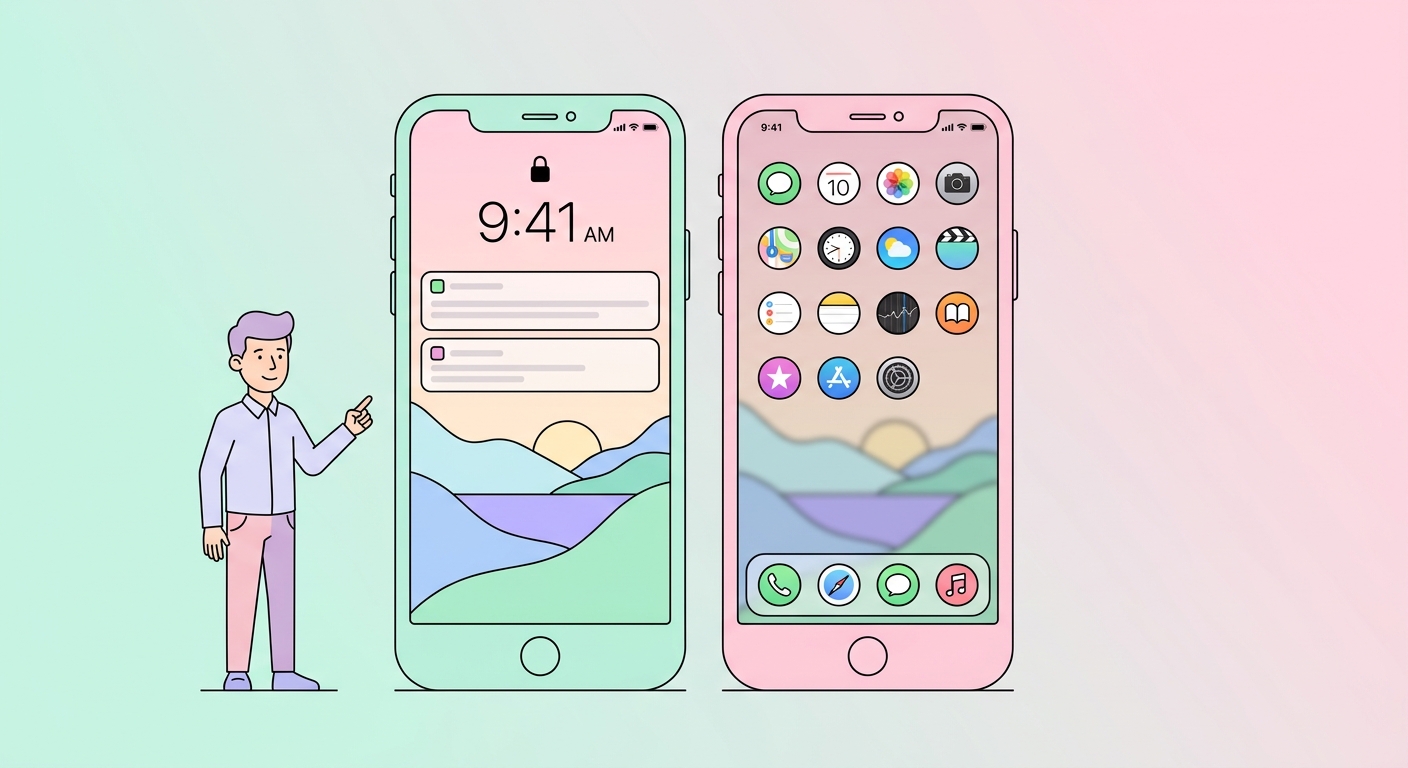 Telefoon vergrendelscherm vs startscherm — hoe te combineren