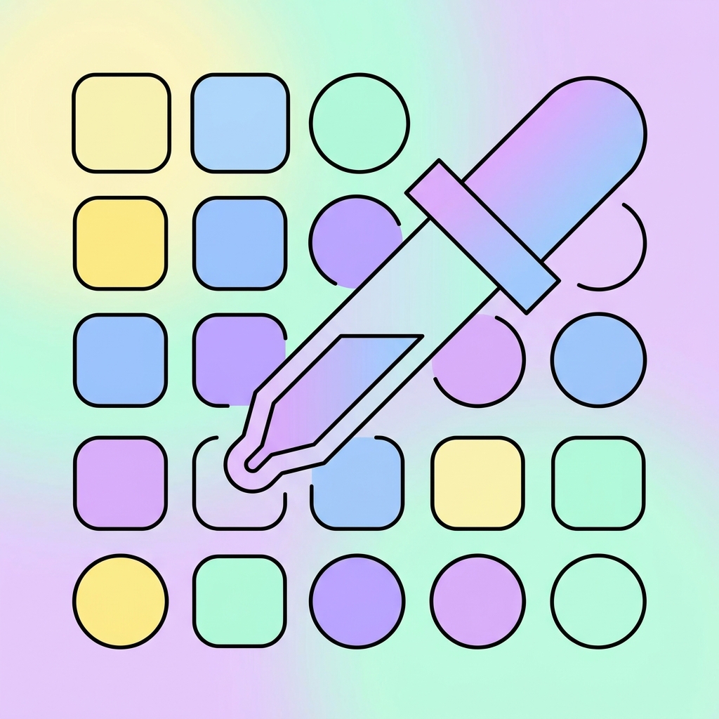 Kleurhulpmiddelen tools illustratie