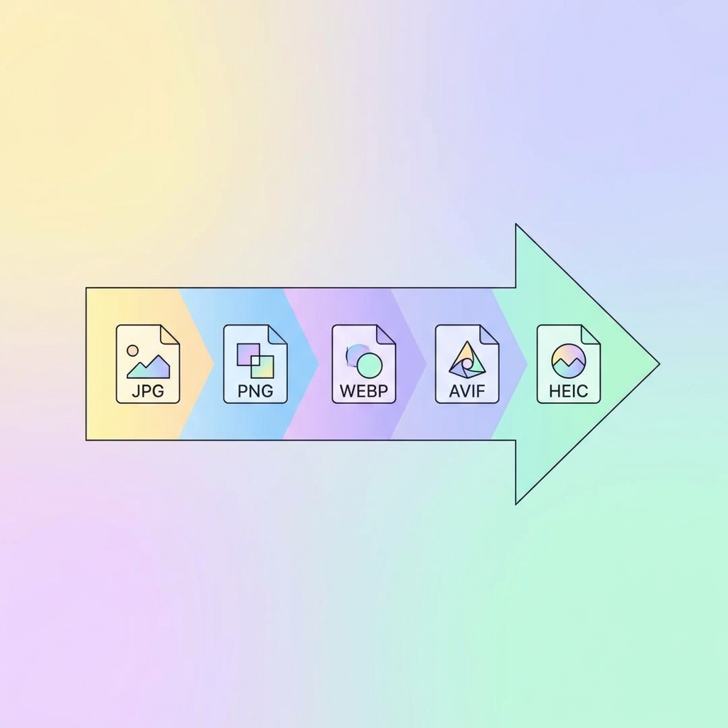 Afbeeldingconversie tools illustratie